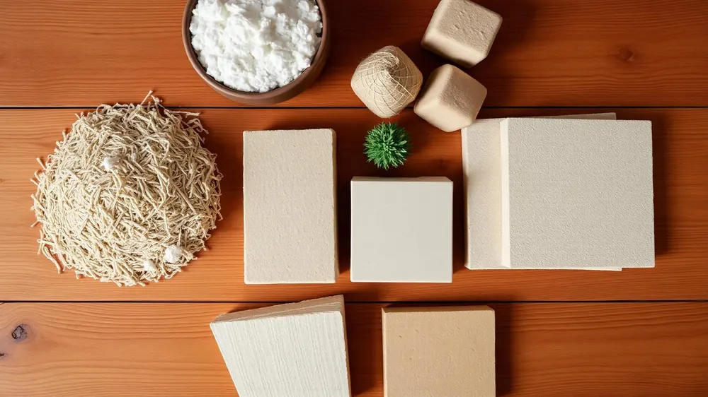 GaiaCrete™ bio-based wall material composition, precisely arranged
